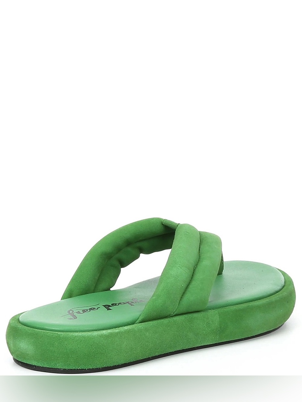 Free People Wonderland Thong Plush Green Crossover Slide Sandals Women size 39